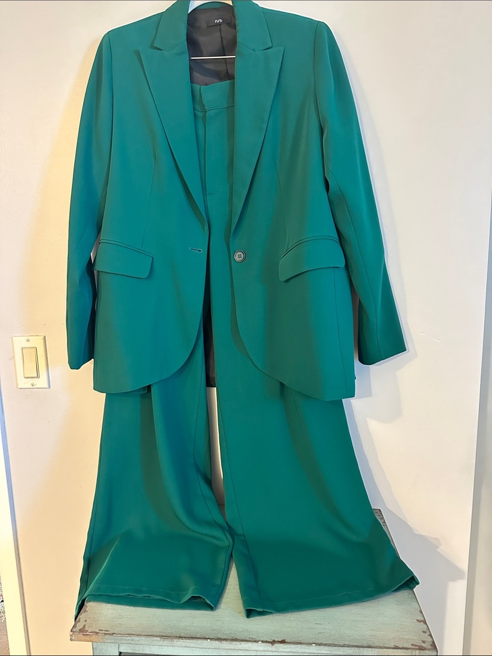 Ruti, unique Tailored Teal Women's suite, pants & Wide-Leg Pants and Jacket